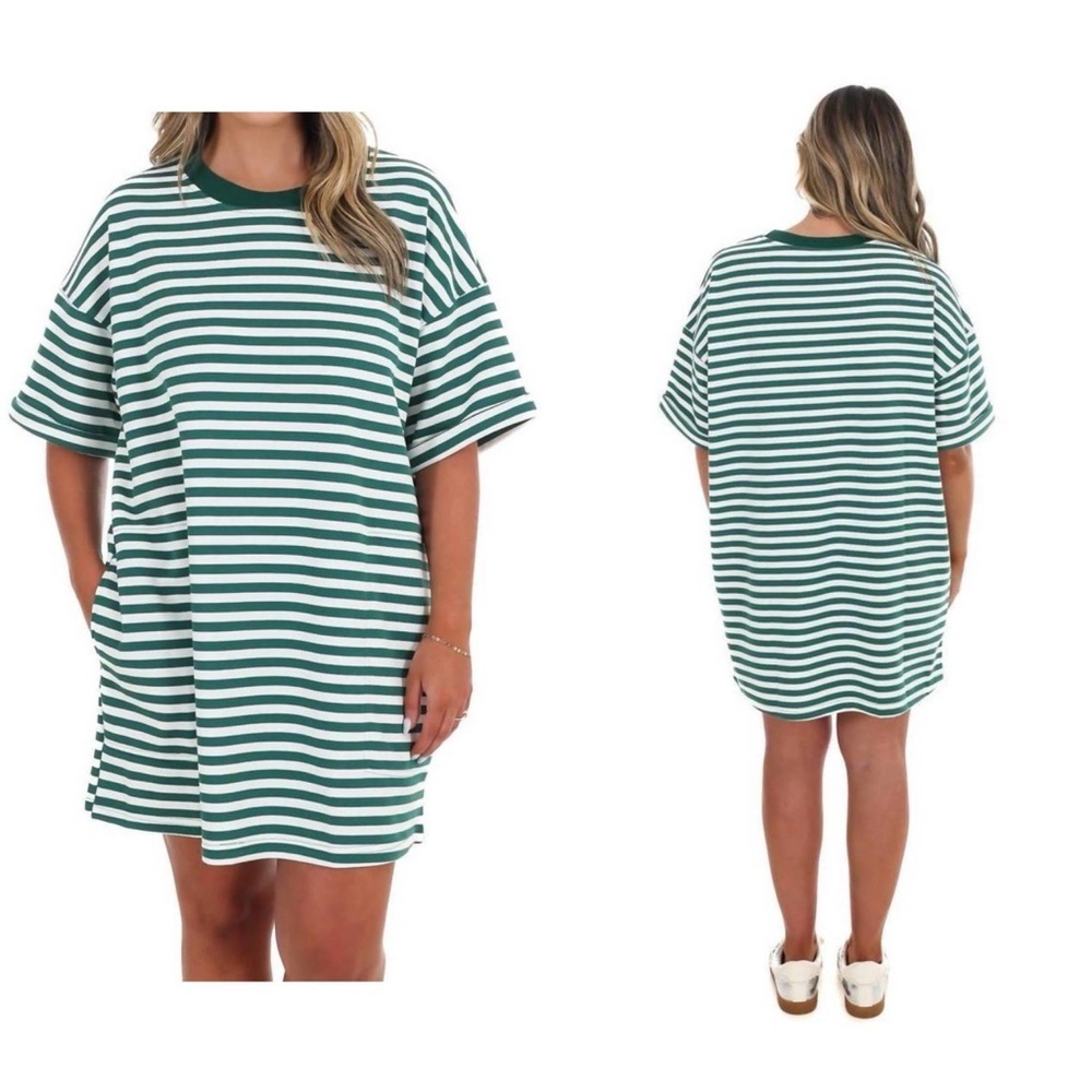 Veveret Striped Shirt Dress size medium - Picture 1 of 7
